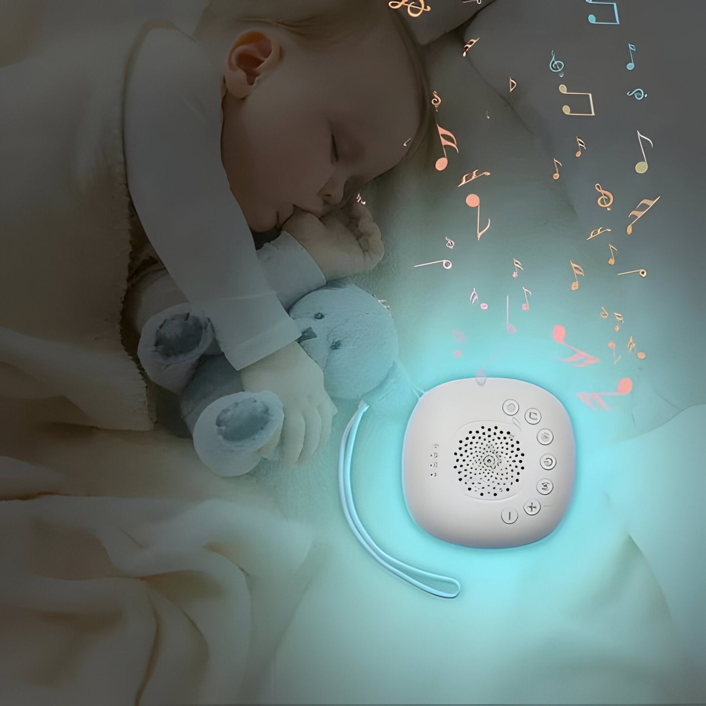 Portable Sound Machine with Night Light and Soothing Sounds - Hehif
