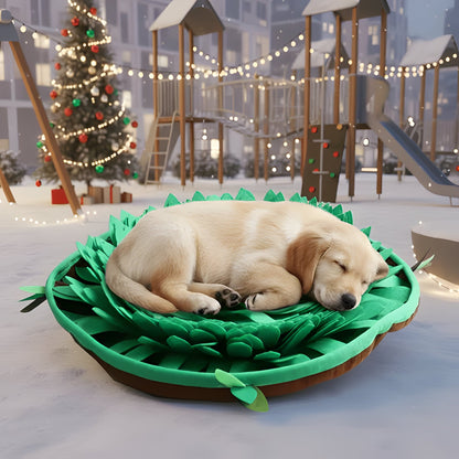 Interactive Dog Feeding Mat, Slow Eat Plush Puzzle Mat - Hehif
