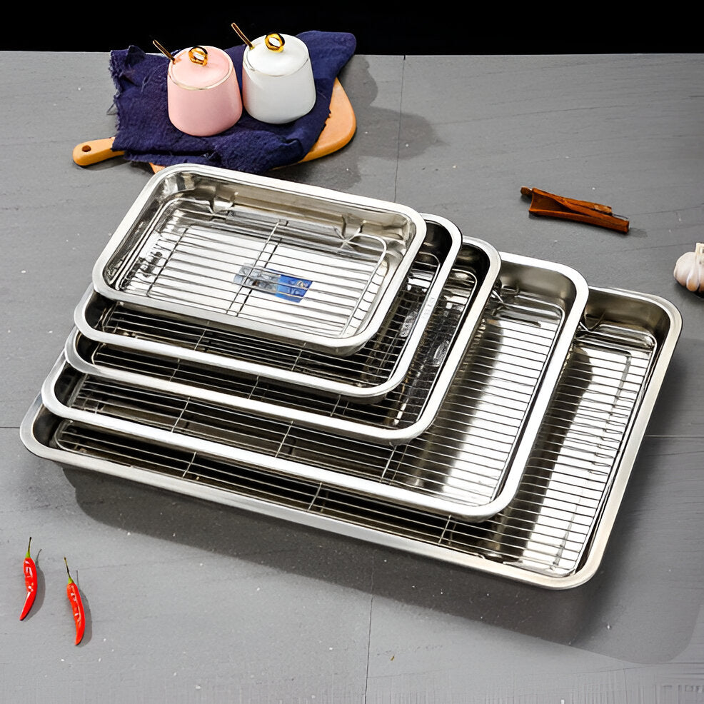 Non Stick Metal Cookie Pan Set with Cooling Tray