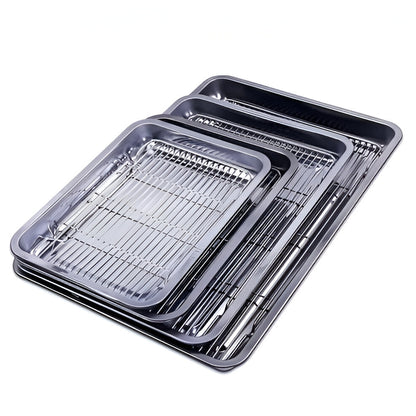 Non Stick Metal Cookie Pan Set with Cooling Tray