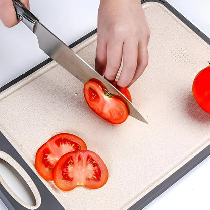 Durable Wooden Handle Stainless Steel Cutting Board - Hehif