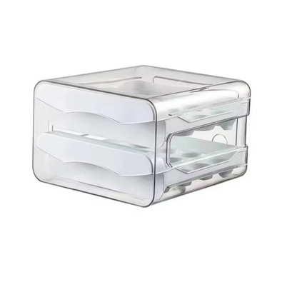 Compact 2 Tier Fridge Egg Holder Container - Hehif