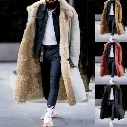 Warm Men's Faux Fur Parka Coat