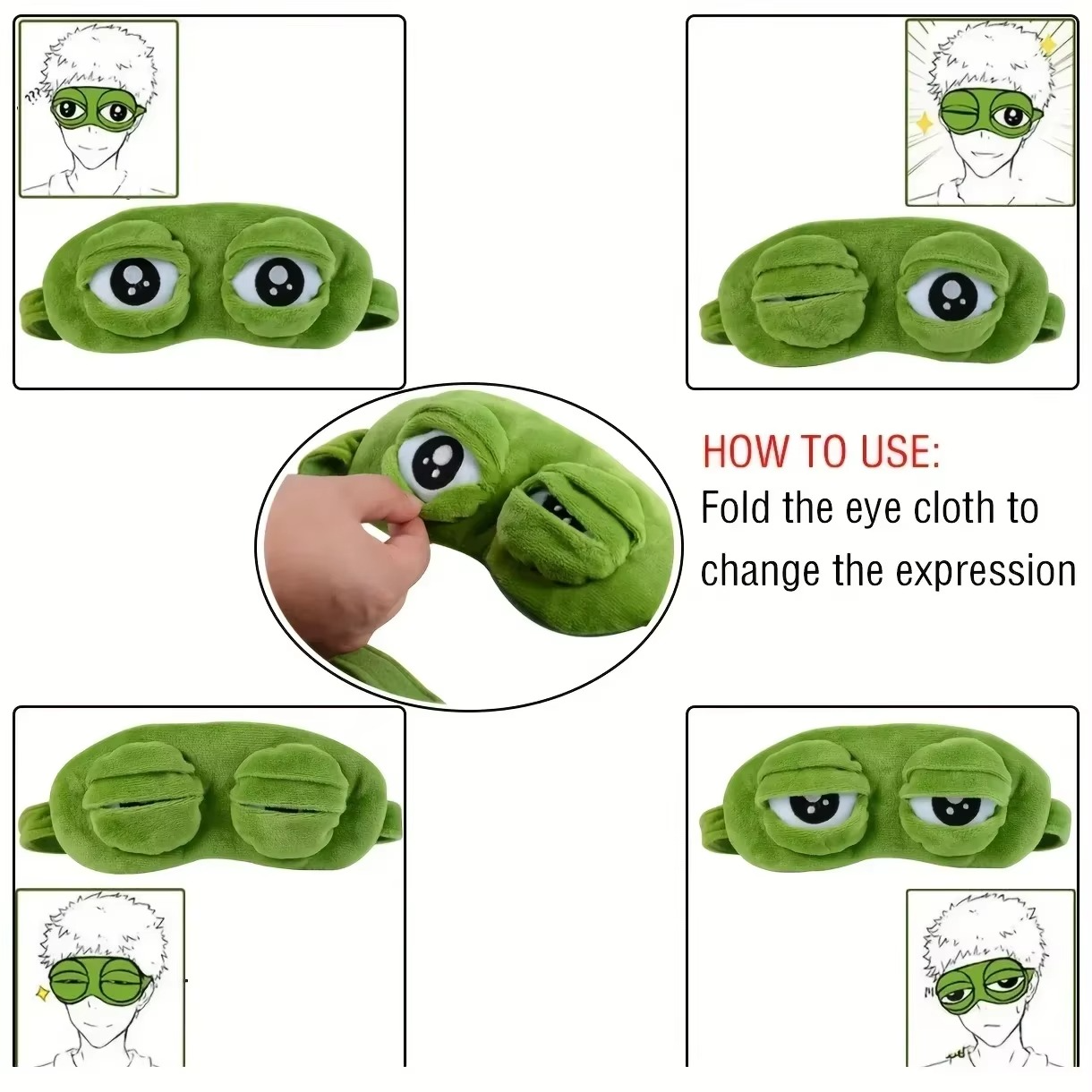 Fun Frog Contoured Sleep Mask for Travel and Relaxation
