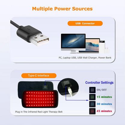 Slimming Heat Therapy Belt with 60 LED Lights
