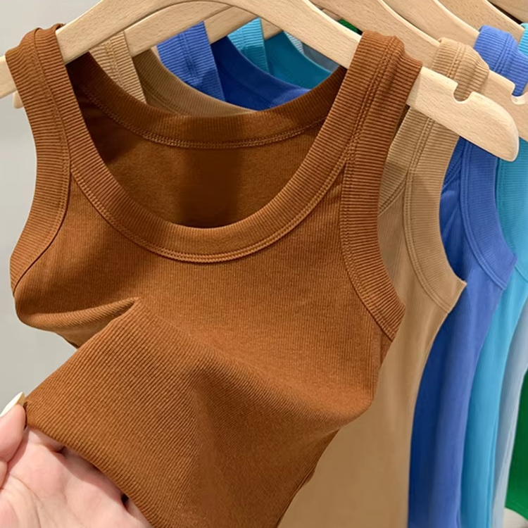 Classic Fit Women's Plain Ribbed Tank Top