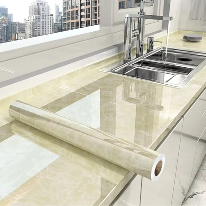 Easy Peel Stick Vinyl Wall Covering for Bath and Kitchen