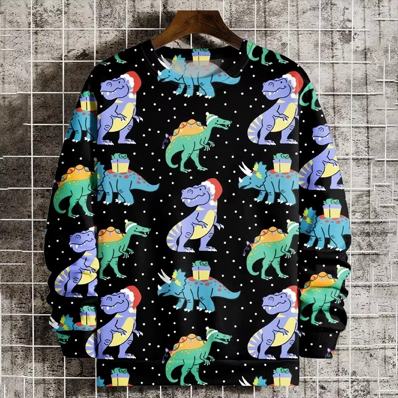 Festive 3D Xmas Tree Graphic Sweatshirt