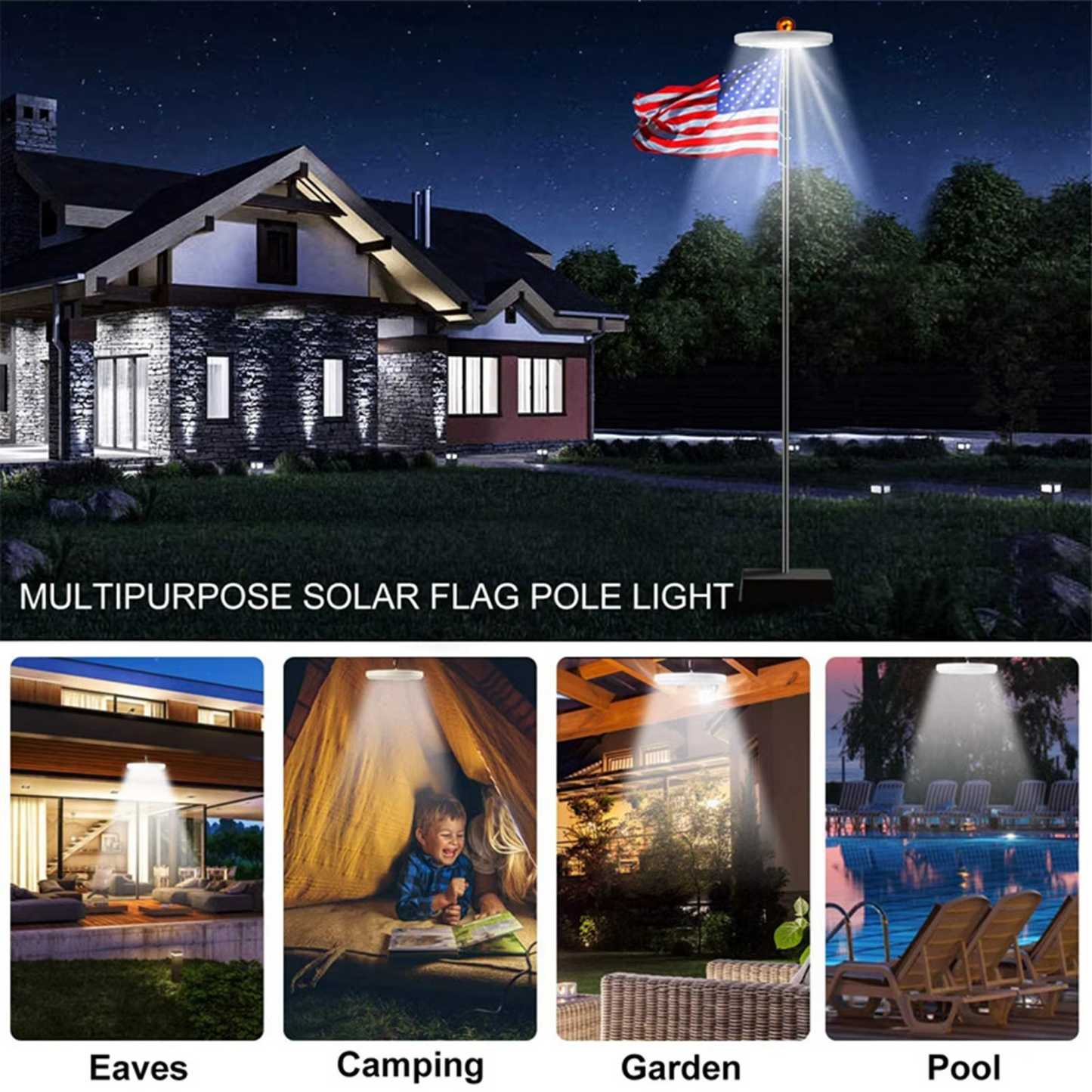 Bright Energy-Efficient Outdoor Flag Light