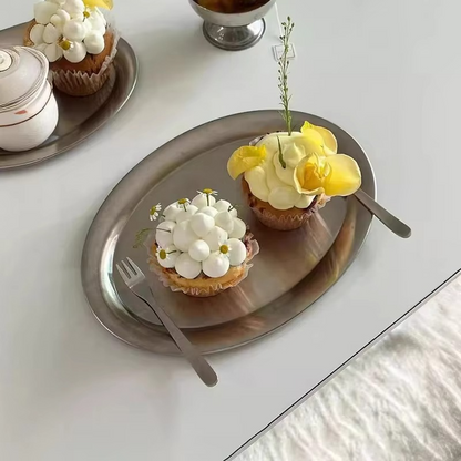 High Quality Metal Oval Serving Plates