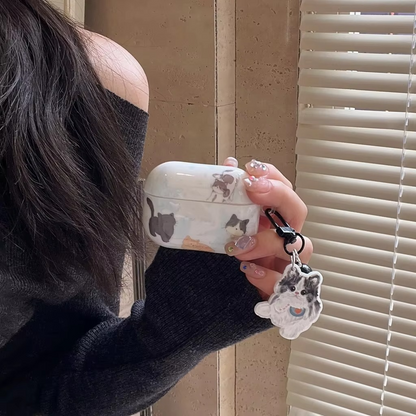 Fun Animal Earbud Case with Small Bell Charm