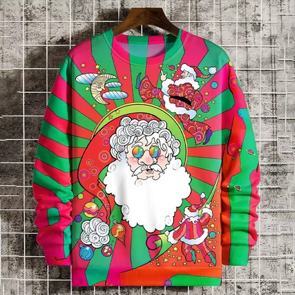 Festive 3D Xmas Tree Graphic Sweatshirt