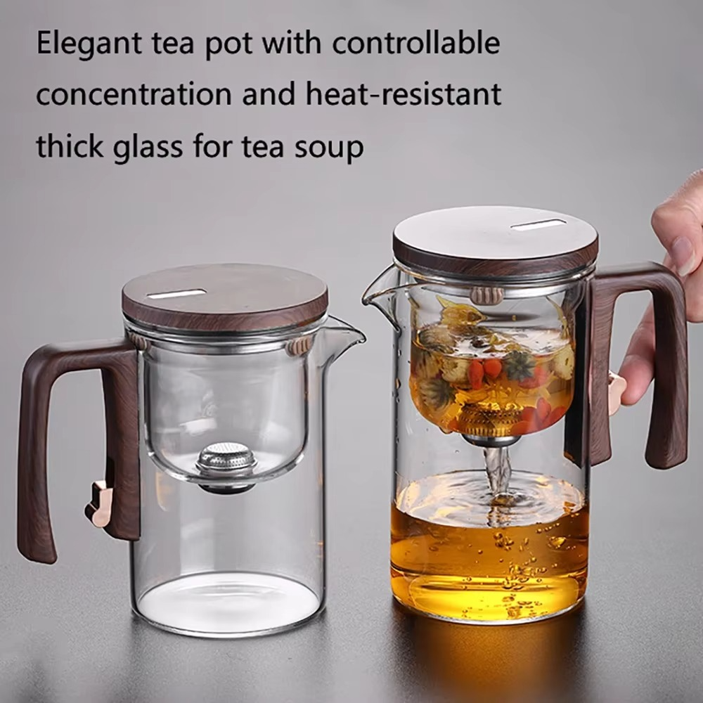 Clear Glass Infuser Teapot with Insulated Handle