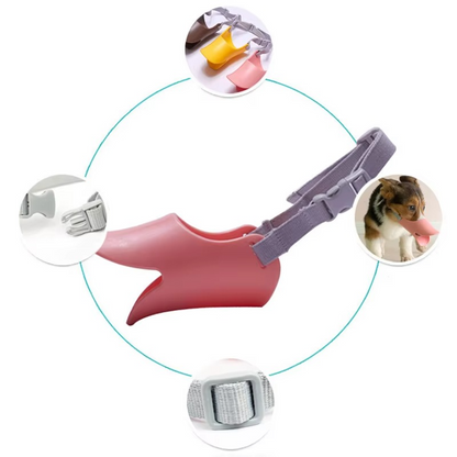 Comfortable Rubber Pet Muzzle for Small to Large Dogs