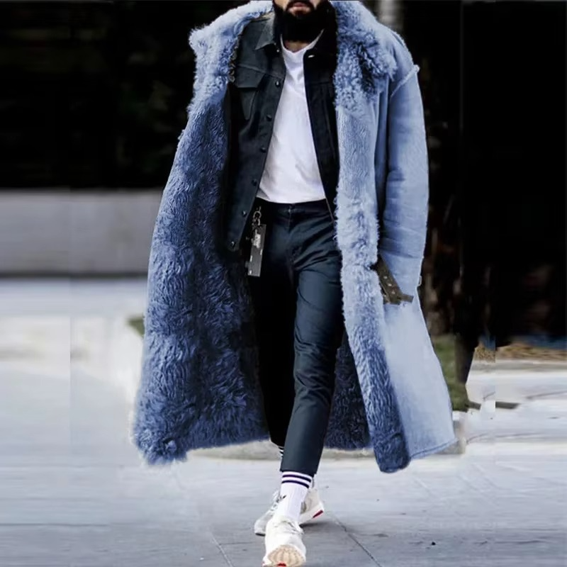Warm Men's Faux Fur Parka Coat