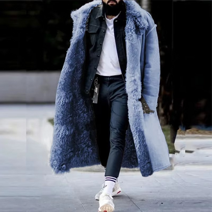 Warm Men's Faux Fur Parka Coat