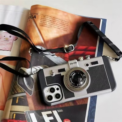 Vintage Style Camera Phone Case With Strap