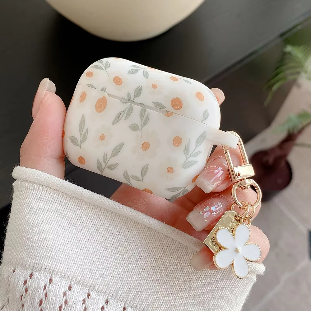 Colorful Pattern Soft Earbud Case with Keychain