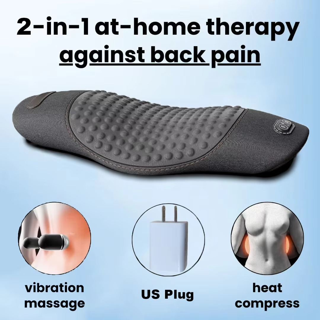 Heated Back Support Cushion with Vibration Massage Therapy