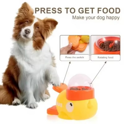 Fun Yellow Rubber Duck Dog Puzzle Toy