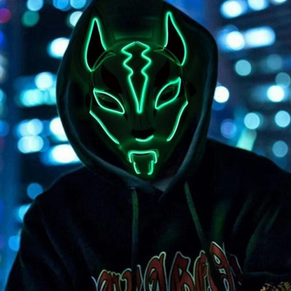 Glowing LED Fox Mask for Halloween Costume Cosplay