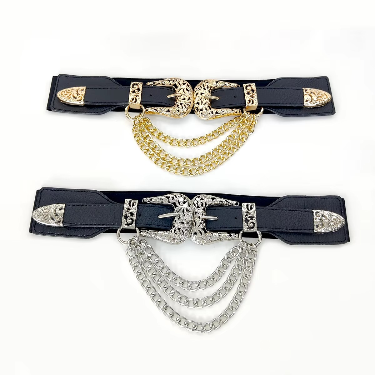 Elegant Adjustable Waist Belt for Women with Metallic Tassel
