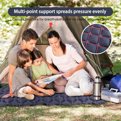 Portable Air Bed Camping Mattress with Built-In Pillow
