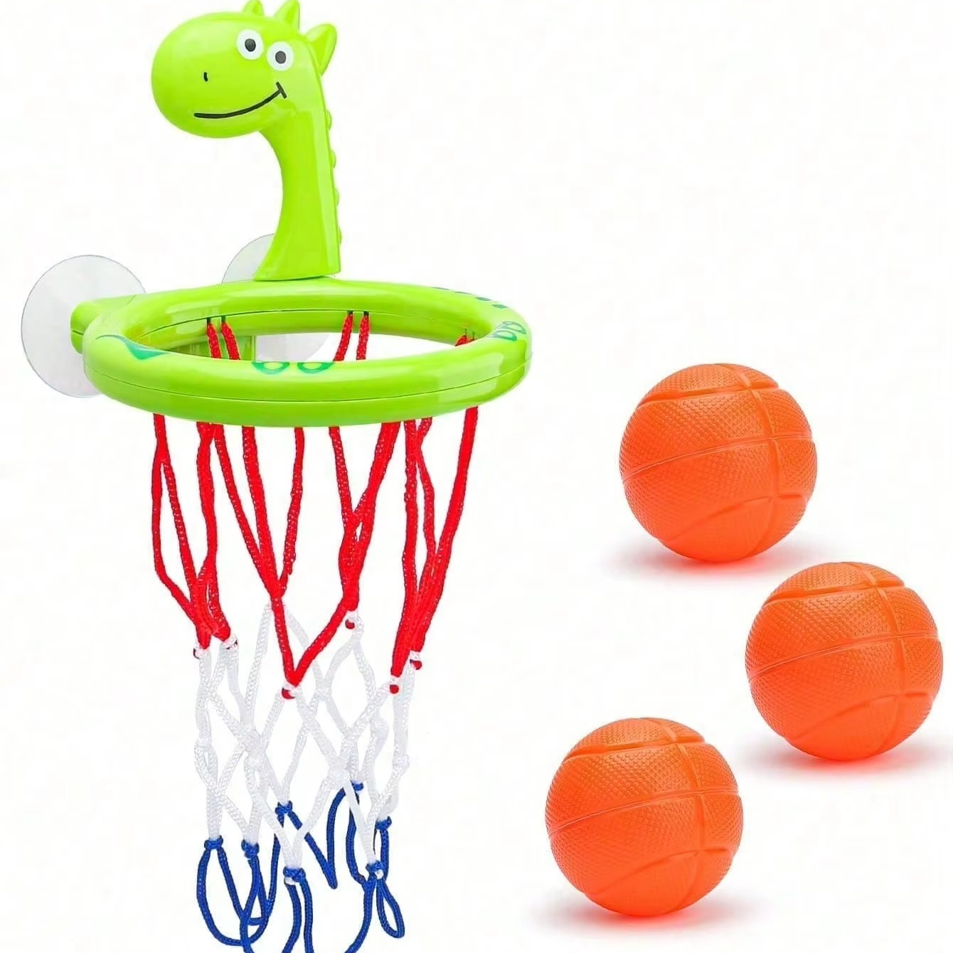 Fun Kids Bath Toy Basketball Set with 3 Balls