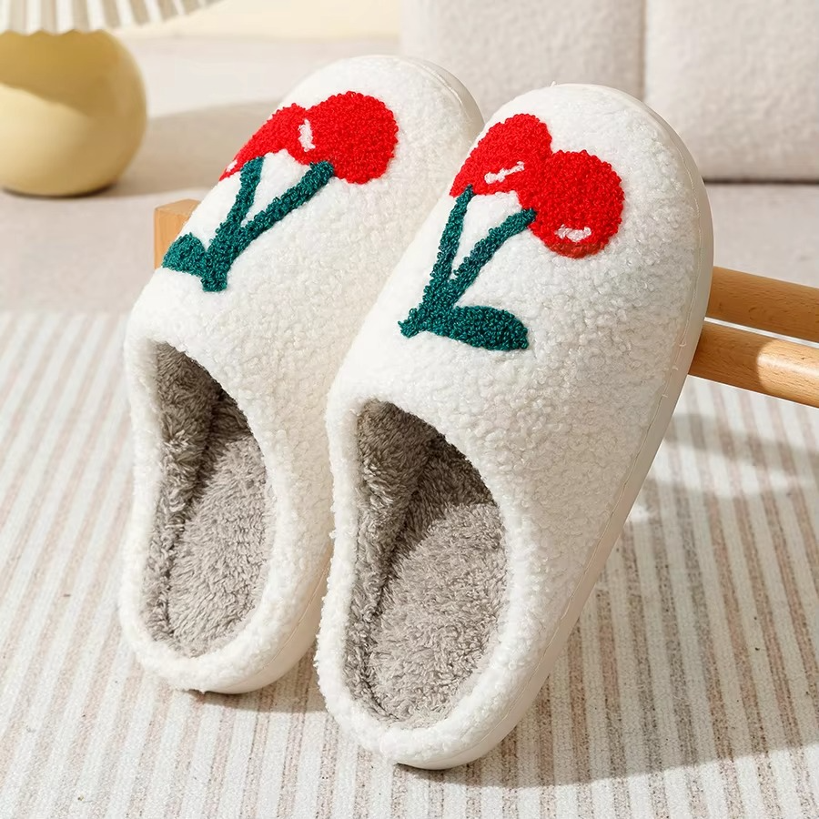 Soft Fun Women's Slippers - Warm Plush Non Slip House Shoes