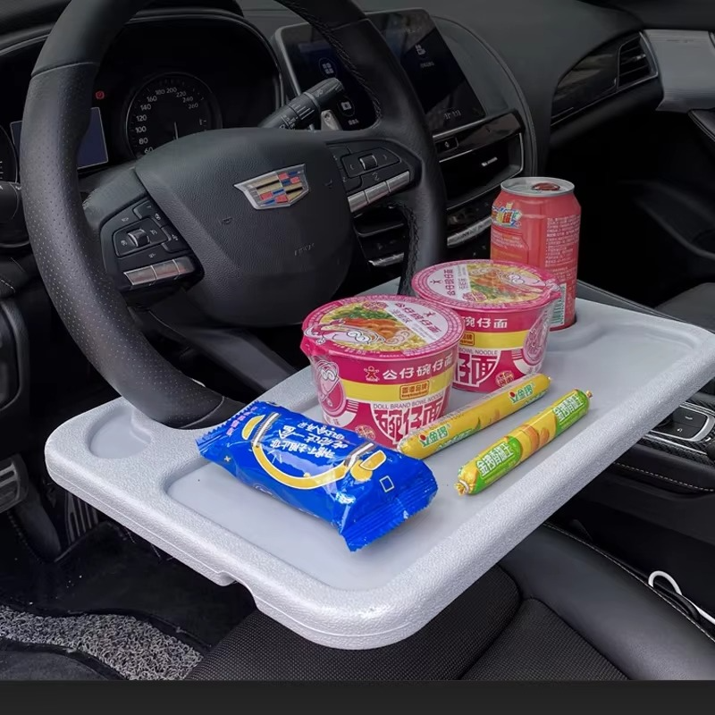 Compact Car Laptop Tray - Adjustable Steering Wheel Table