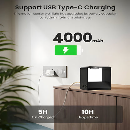 Motion Activated LED Wall Lamp with Rechargeable Battery