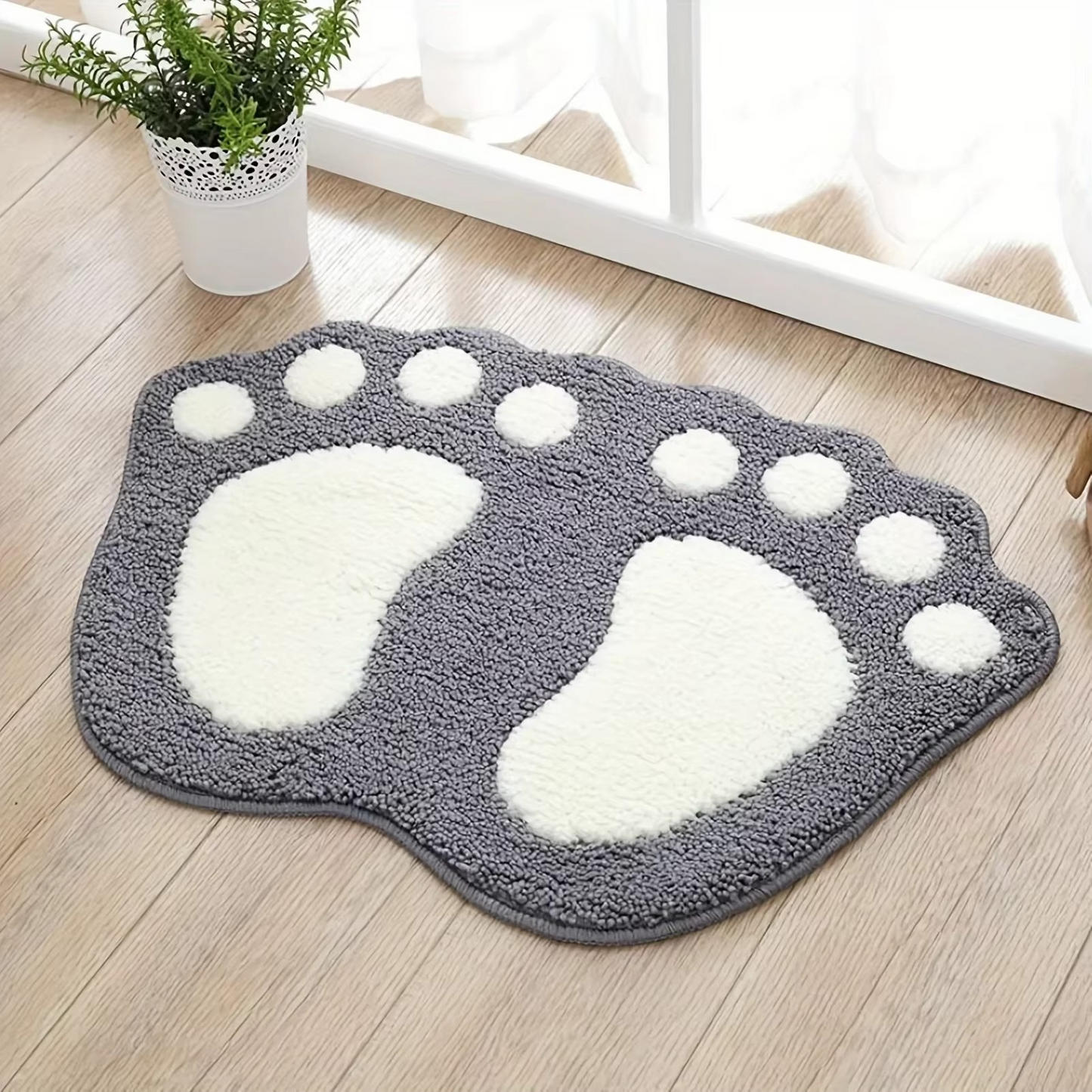 Soft Plush Bathroom Rug, Absorbent and Slip Resistant