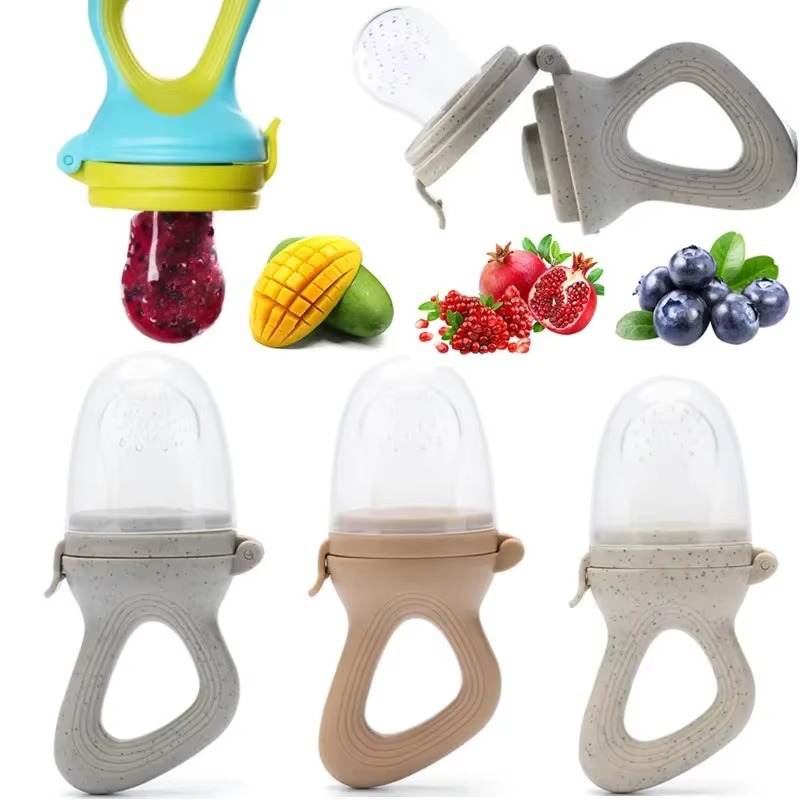 Soft Baby Food Teether and Pacifier with Safety Case - Hehif