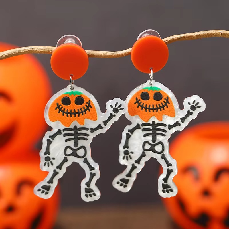 Spooky Plastic Earrings 8 Pair Pack
