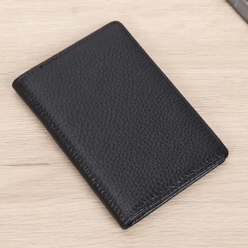 Thin Leather Mens Card Holder Wallet - Hehif