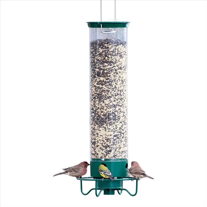 Large Capacity Hanging Bird Feeder with Perch