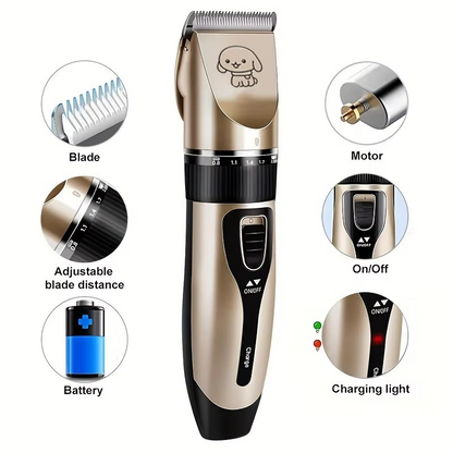 Wireless Pet Grooming Kit for Dogs and Cats Clippers
