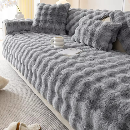 Soft Faux Fur Sofa Cover - Non Slip Couch Protector