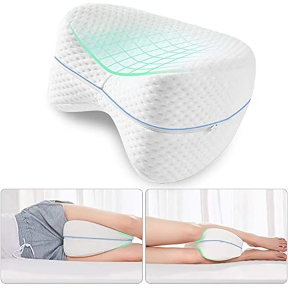 Contoured Support Foam Leg Pillow for Back Pain Relief