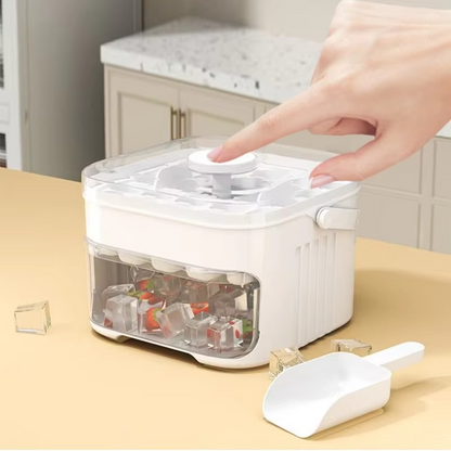 Big 50-Cube Ice Tray with Simple Release Lid - Hehif