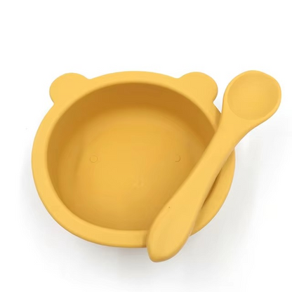 Easy Grip Baby Food Bowl and Spoon Set