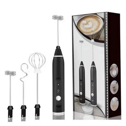 Compact Electric Milk Frother and Coffee Whisk Blender - Hehif