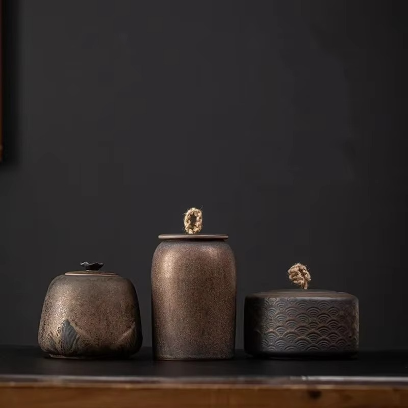 Airtight Ceramic Storage Canister for Tea Coffee Sugar - Hehif