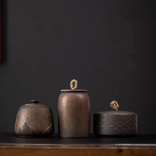 Airtight Ceramic Storage Canister for Tea Coffee Sugar - Hehif