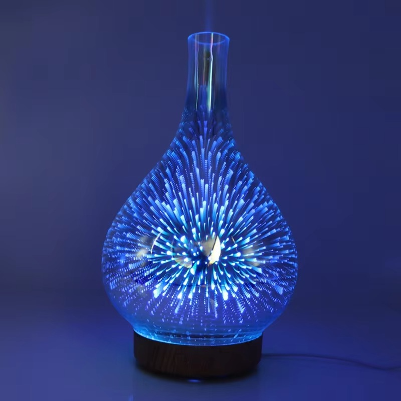 Compact 3.3oz Glass Aroma Diffuser & Humidifier for Home