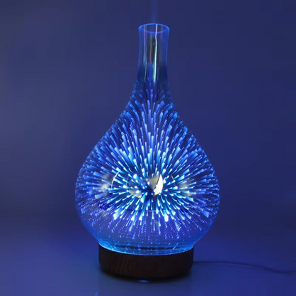 Compact 3.3oz Glass Aroma Diffuser & Humidifier for Home