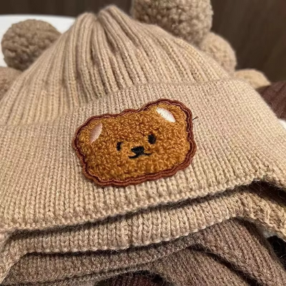 Soft Baby Beanie Hat with Teddy Ears