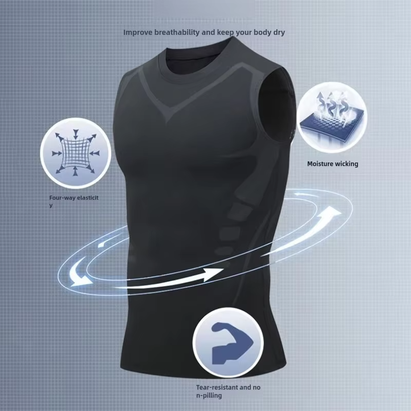 Men's Moisture Wicking Athletic Tank Top Gym Shirt