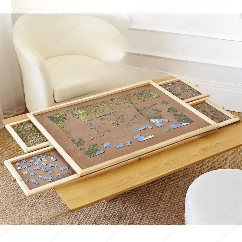 Large Jigsaw Puzzle Desk with Built-in Storage