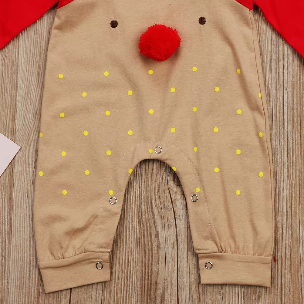 Festive Holiday Baby Romper and Cap Set